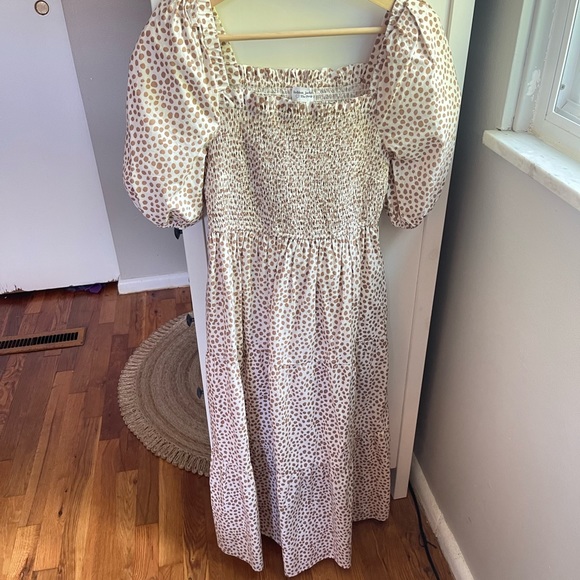 NWT Fashion Jackson x Amazon The Drop White Prairie Dot Midi Tiered Dress - Picture 8 of 12